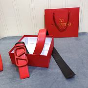 Valentino Belt Vlogo Red Size 4 cm - 5