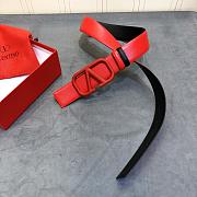 Valentino Belt Vlogo Red Size 4 cm - 2