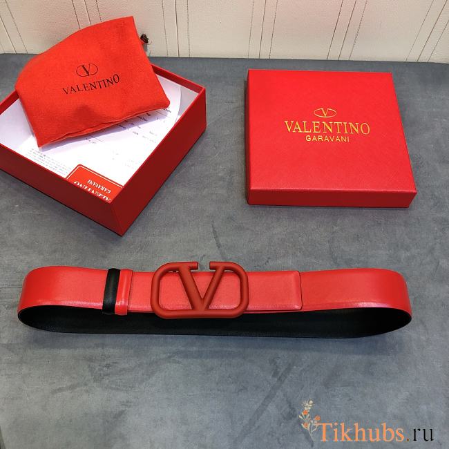 Valentino Belt Vlogo Red Size 4 cm - 1