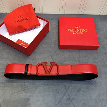 Valentino Belt Vlogo Red Size 4 cm