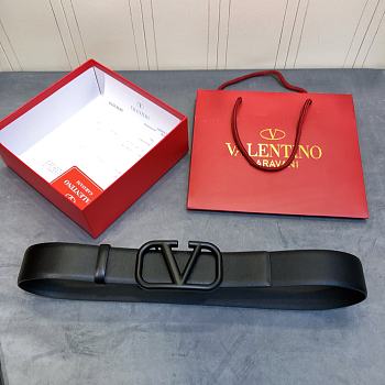 Valentino Belt Vlogo Black Size 4 cm