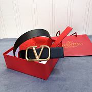 Valentino Belt Gold Vlogo Brown Size 4 cm - 2