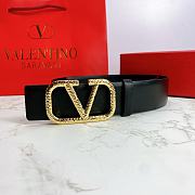 Valentino Belt Gold Vlogo Black Size 4 cm 01 - 4