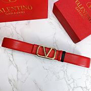 Valentino Belt Gold Vlogo Pure Red Size 4 cm - 5