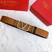 Valentino Belt Gold Vlogo Brown Size 4 cm 01 - 5