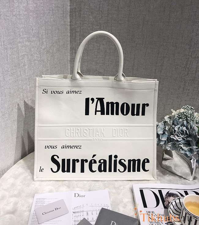 Dior Book Tote L' Amour White Size 42 cm - 1