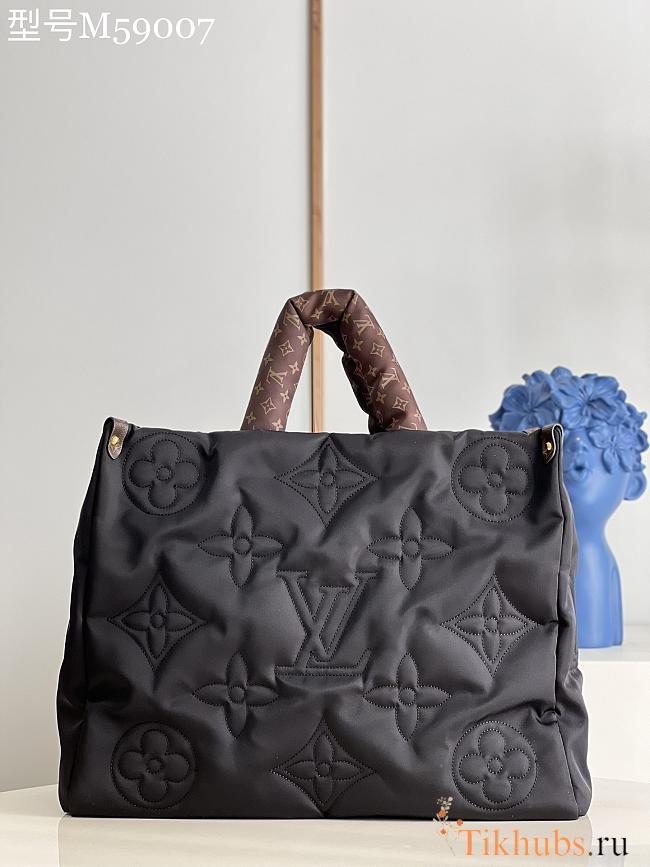 LV Onthego Econyl Nylon Pillow Puffer Black Size 41 x 34 x 19 cm - 1