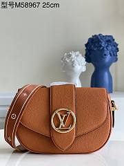LV Pont 9 Soft Handbag Mocaccino M58968 Size 25 x 17.5 x 8 cm - 1