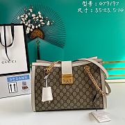 Gucci Padlock Shoulder Bag White 479197 Size 35 x 23.5 x 14 cm - 1