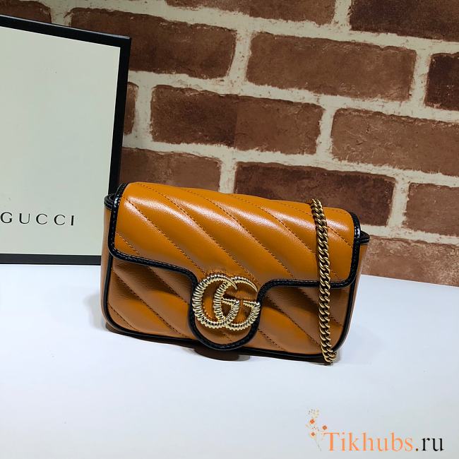 Gucci GG Marmont Dark Yellow 574969 Size 16.5 x 10.2 x 5.1 cm - 1