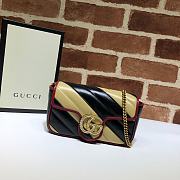 Gucci GG Marmont Dark Black/Yellow 574969 Size 16.5 x 10.2 x 5.1 cm - 1