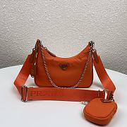 Prada Nylon Hobo Polka-Dot Bag 1BH204 Orange Size 22 x 12 x 6 cm - 1