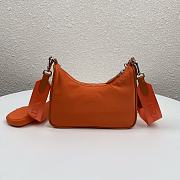 Prada Nylon Hobo Polka-Dot Bag 1BH204 Orange Size 22 x 12 x 6 cm - 4