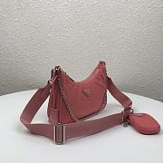 Prada Nylon Hobo Polka-Dot Bag 1BH204 Pink Size 22 x 12 x 6 cm - 2