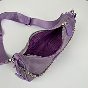 Prada Nylon Hobo Polka-Dot Bag 1BH204 Purple Size 22 x 12 x 6 cm - 5