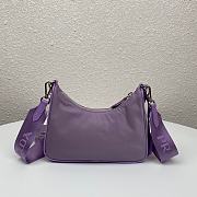 Prada Nylon Hobo Polka-Dot Bag 1BH204 Purple Size 22 x 12 x 6 cm - 3