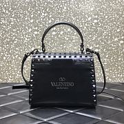 Valentino Silver Rockstud Alcove Grainy Calfskin 0048B Size 20 x 17 x 9 cm - 5