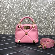 Valentino Roman Stud The Handle Bag Pink Size 20 x 9 x 15 cm - 1