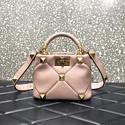 Valentino Roman Stud The Handle Bag Beige Size 20 x 9 x 15 cm - 1