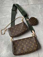 LV Three-Piece Slant Bag Full Green Strap  M44823 - 6