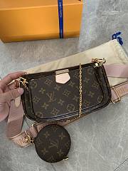 LV Three-Peice Slant Bag Pink Strap M44823 - 6