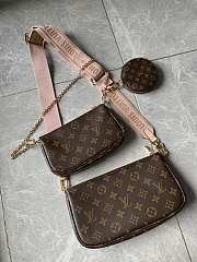 LV Three-Peice Slant Bag Pink Strap M44823 - 5