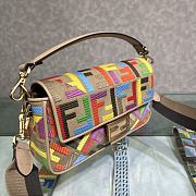 Fendi Baguette Handbag Multicolor Size 26 cm - 2