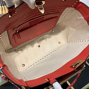 Valentino Tote Gold Stud Orange 0970B Size 33 × 14 × 26 cm - 4