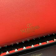 Valentino Tote Gold Stud Orange 0970B Size 33 × 14 × 26 cm - 2