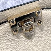 Valentino Tote Gold Stud White 0970B Size 33 × 14 × 26 cm - 5