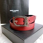 YSL Belt Red Size 3 cm - 1