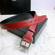 YSL Belt Red Size 3 cm - 6