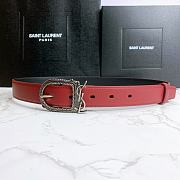 YSL Belt Red Size 3 cm - 5