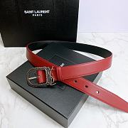 YSL Belt Red Size 3 cm - 4