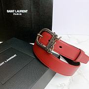 YSL Belt Red Size 3 cm - 3