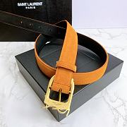 YSL Belt Orange Size 3 cm - 6