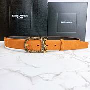 YSL Belt Orange Size 3 cm - 5