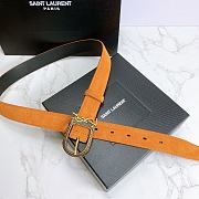 YSL Belt Orange Size 3 cm - 4