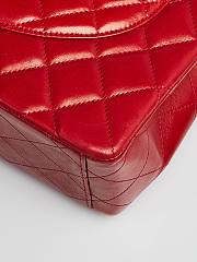 Chanel Lambskin Flap Bag Gold-Tone Metal Red Size 33 cm - 5