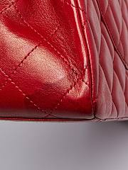 Chanel Lambskin Flap Bag Gold-Tone Metal Red Size 33 cm - 6