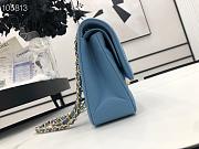 Chanel Flap Bag Gold-tone Metal Caviar Leather Blue 880780 Size 25cm - 5