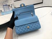 Chanel Flap Bag Gold-tone Metal Caviar Leather Blue 880780 Size 25cm - 4