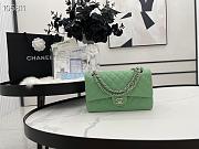 Chanel Flap Bag Gold-tone Metal Caviar Leather Green 880780 Size 25cm - 1