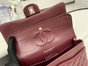Chanel Flap Bag Silver-tone Metal Caviar Leather Wine Red 880780 Size 25cm - 2