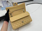 Chanel Flap Bag Silver-tone Metal Caviar Leather Yellow 880780 Size 25cm - 5