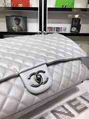 Chanel XXL Airline Flap Bag 46cm White Silver Hardware - 3