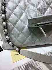 Chanel XXL Airline Flap Bag 46cm White Silver Hardware - 6