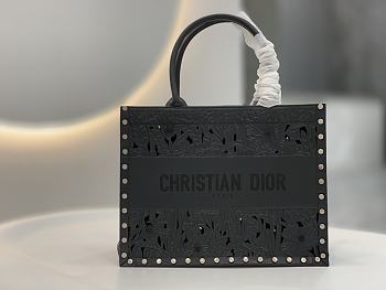 Dior Book Tote Leather Bag Black Size 36 cm