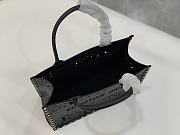 Dior Book Tote Leather Bag Black Size 36 cm - 4