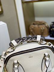 Chloe Daria In Grained & Shiny Calfskin White Size 22 x 9 x 18 cm - 2